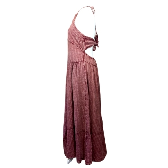 Free People Boho Mind Over Matter Midi Dress in Burnt Sienna Size Medium - Picture 10 of 16